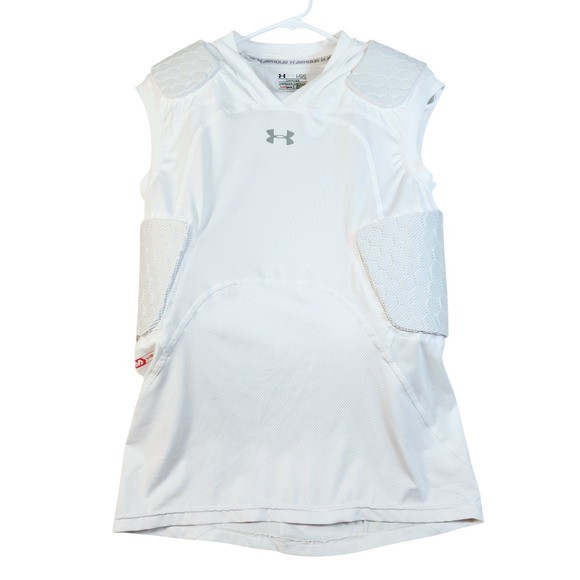 Under Armour Other - Under Armour Padded Shirt Mens Large White McDavid HEX Compression HeatGear